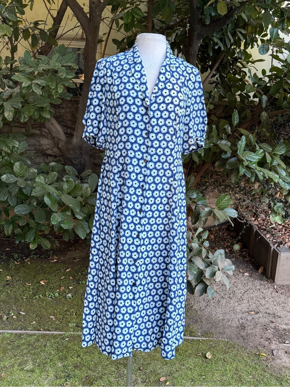 Diane von Furstenberg short-sleeve midi shirtdress - size 14 - Picture 1 of 5